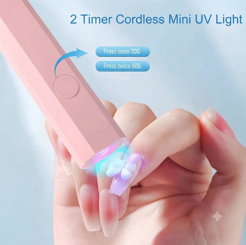 Portable Cordless Mini UV/LED Nail Lamp | Fast Gel Curing Pen